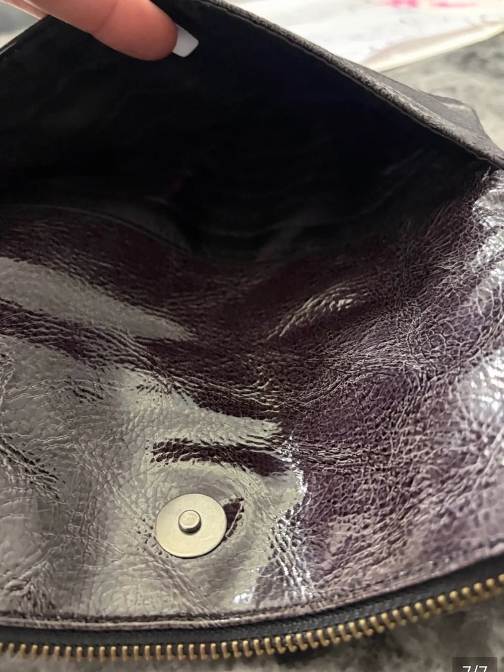Vera Bradley Simply Vera Dark Plum Textured Clutch